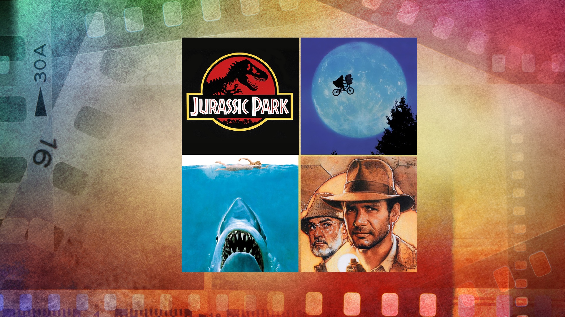 Colorful film frames