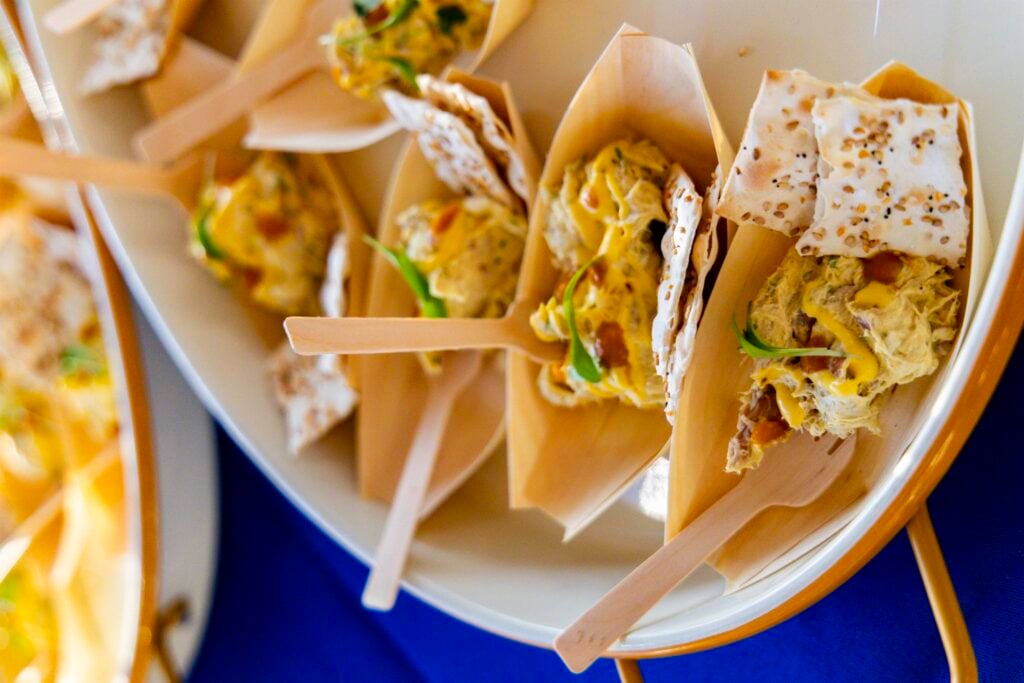 Smoked fish pate samples at the Seafood Soiree photo courtesy of New Bedford Fishing Heritage Center.