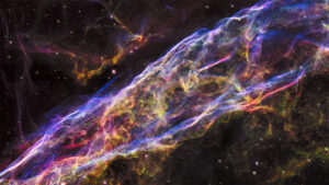 A NASA photograph of a nebula, captured by the Webb and Hubble Telescopes.